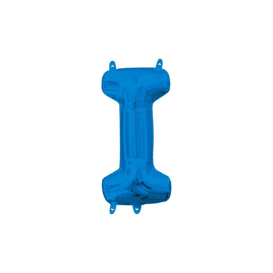 13in Air-Filled Blue Letter Balloon (I)